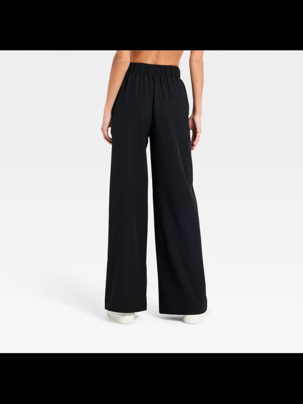 Women’s all in motion Black Bow Detail Wide-Leg Track Pants- medium - Picture 2 of 11